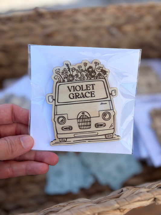 Wooden Logo Magnet